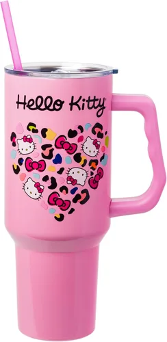 Vista 13 de Silver Buffalo Betty Boop Core - Vaso de acero inoxidable con tapa para pajilla, tapa, popote y asa, 40 onzas