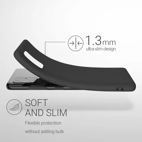 Vista 2 de kwmobile Funda compatible con Samsung Galaxy A51 - Funda protectora de silicona TPU suave y delgada, color negro mate