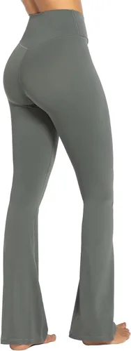 Vista 47 de Sunzel - Leggings acampanados para mujer, con control de abdomen, cintura cruzada y pierna ancha