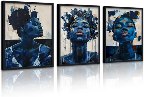 Vista 99 de MAMAGO Lienzo decorativo para pared, pintura de belleza dorada y negra, fotos de mujeres africanas, hermosos pósteres de mujer negra, impresiones