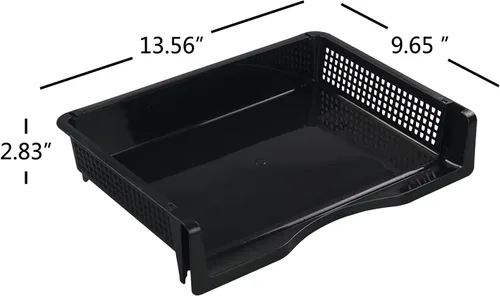Vista 2 de Wekioger Bandeja organizadora de papel de plástico, cesta apilable