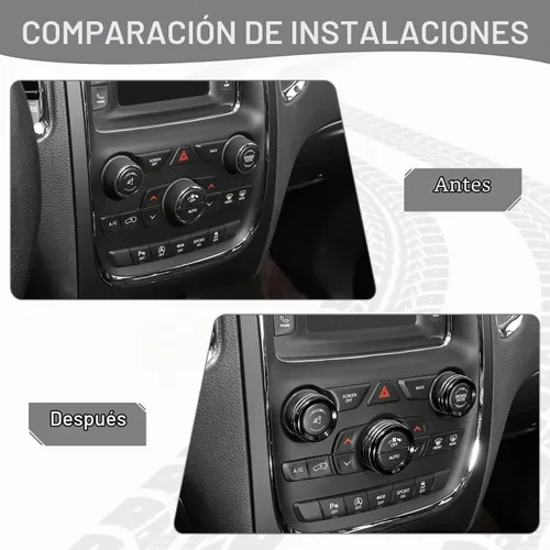 Vista 2 de para Challenger Cubierta de Mando de AC/Radio para Dodge Charger 2011+/Challenger 2015+/RAM 2012-2017/Durango 2016-2022/Chrysler 300C 2011+ Negro