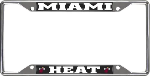 Vista 15 de FANMATS Marco de matrícula de metal cromado NBA