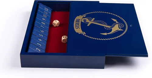 Vista 5 de STERLING Juego de 12 números de madera con diseño de tapa y superficie enrollable de fieltro, color azul