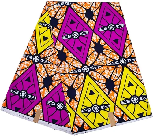 Vista 19 de HollandaisWax Tela africana 6 yarda impresa tela africana Ankara tela de cera para vestido de fiesta 6681NEWa