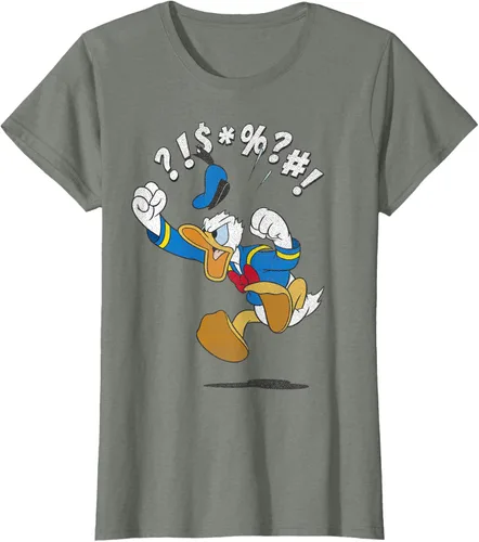 Vista 12 de Disney Mickey And Friends - Camiseta vintage de Donald Duck Angry Jump, Negro
