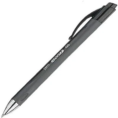 Vista 4 de STAPLES Bolígrafos de gel retráctiles, punta media de 0.028 in, tinta negra, paquete de 12 bolígrafos de gel Sonix con clip de bolsillo