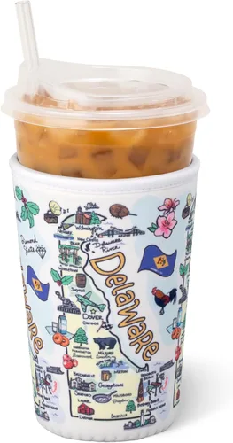 Vista 16 de Swig Life Funda Mediana para Taza de Café Helado Coolie, Funda Aislante de Taza de Café Helado Estándar de 22oz con Asa, Funda Aislante de Neopreno