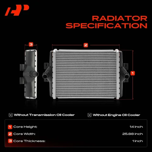 Vista 3 de A-Premium Radiador auxiliar de refrigeración adicional compatible con BMW 328i, 328i xDrive, 330e, 335i, 335i xDrive, 340i, 340i GT xDrive, 340i