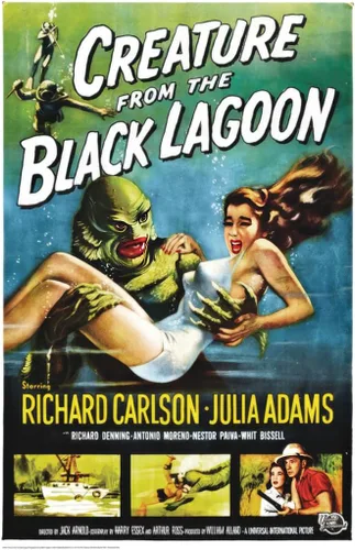 Vista 9 de Creature From The Black Lagoon - Movie Poster (Regular Style) (Size: 24" x 36") (Laminated Poster)