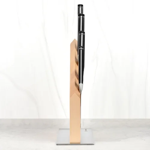 Vista 5 de ZWILLING Pro - Juego de bloques magnéticos para cuchillos, fabricado en Alemania, 5 piezas, bloque de madera de abedul