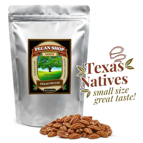 Vista 9 de Pecan Shop Nueces pecanas nativas de Texas sin pasteurizar sin pasteurizar sin pasteurizar, cosechadas de forma silvestre y probadas, mitades