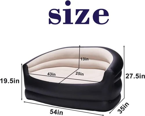 Vista 2 de Sofá inflable de aire, silla inflable para exteriores y sala de estar