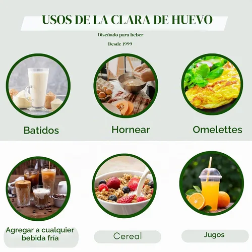 Vista 3 de Egg Whites International - Proteína líquida 100% pura de clara de huevo diseñada para beber. AHORA 100% SIN JAULA (1 galón)