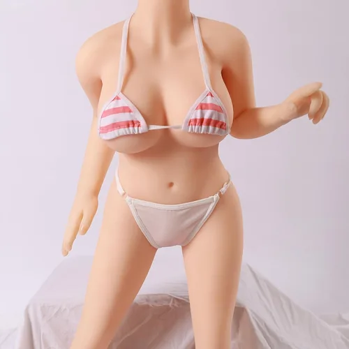 Vista 2 de Realistic Life - Muñeca sexual de tamaño completo con esqueleto integrado, masturbador masculino, juguete sexual realista con pecho grande, blanco