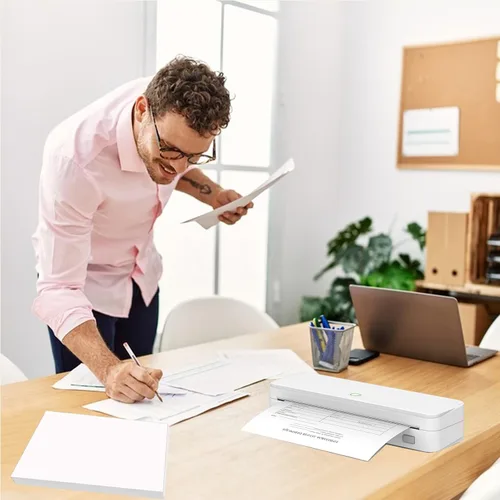 Vista 8 de Papel térmico de 8.5 x 11 pulgadas para impresora portátil, 200 hojas, sin