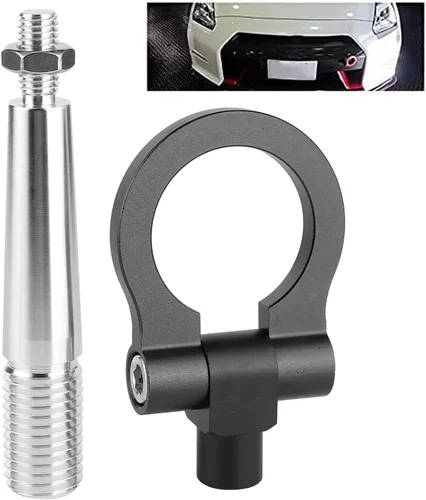 Vista 3 de Gancho de remolque, gancho de remolque para JDM con tornillo para pista de carreras, anillo de remolque para GTR R35 370Z 2009 en adelante para Juke