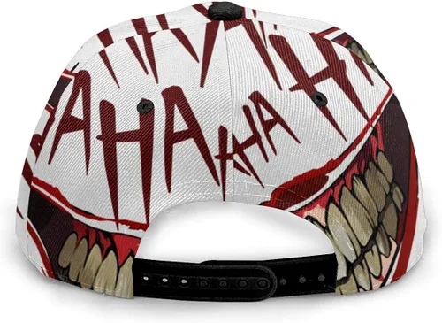 Vista 5 de Joker Hahaha Unisex 3D Impresión Clásico Gorra Snapback Flat Bill Hip Hop Sombreros Negro
