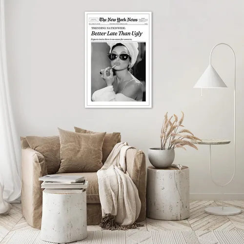 Vista 6 de FBKDVC Funky Girl - Póster estético de preppy, lienzo moderno en blanco y negro, arte de pared, póster de periódico para mujeres, impresión