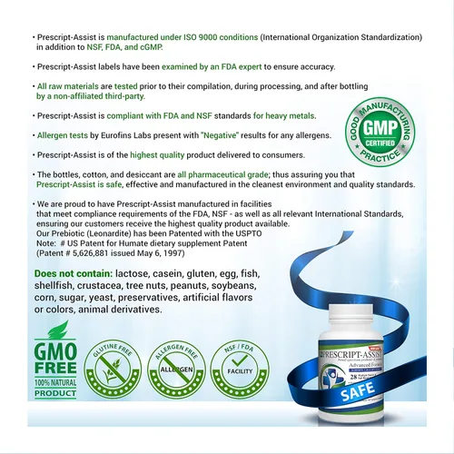 Vista 5 de Prescript Assist - Prebióticos y probióticos para la salud digestiva e inmunológica con proteína de guisante avanzada, 28 cepas de microflora