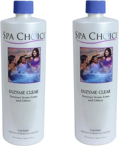 Vista 4 de SpaChoice Bañera de hidromasaje transparente de 1 pinta de hidromasaje, clarificador de spa, fabricada en Estados Unidos Removes Scum Lines