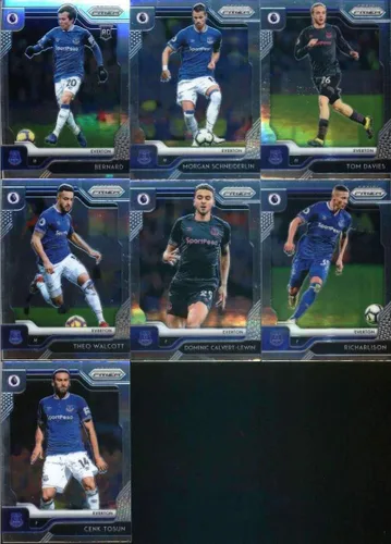 Vista 2 de 2019-20 Panini Prizm Premier League Soccer Everton Team Set of 16 Cards: Jordan Pickford(#34), Seamus Coleman(#35), Michael Keane(#36), Jonjoe