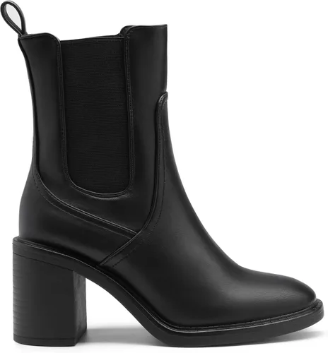 Vista 2 de DREAM PAIRS Chelsea - Botas puntiagudas para mujer con tacón grueso y elástico