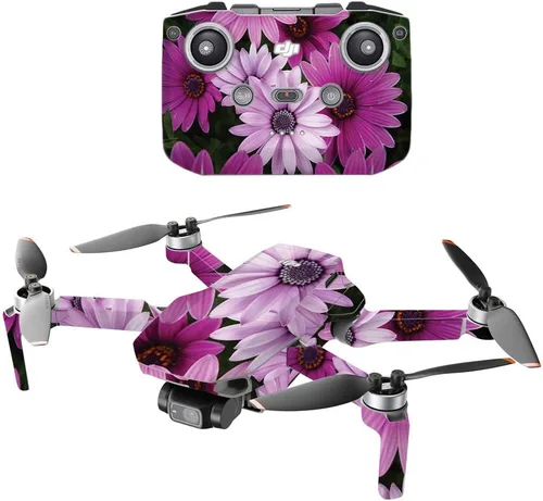 Vista 26 de MightySkins - Compatible con DJI Mini 2 Dron portátil - Blue Petals Funda protectora de vinilo duradera y única Fácil de aplicar, quitar