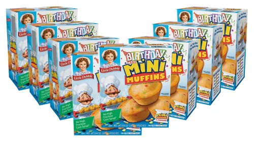 Vista 10 de Little Debbie Paquete variado de mini muffins, pastel de cumpleaños, arándanos, chispas de chocolate (1 caja cada uno)