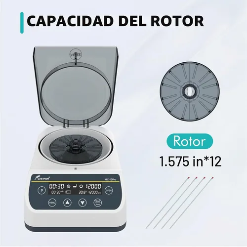 Vista 5 de LAB FISH MC-10PRO Microcentrífuga, 10000RPM 6708xg Temporizador