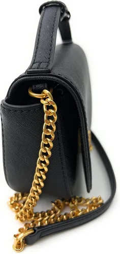 Vista 5 de Tory Burch Emerson Top Handle Bolso bandolera de cuero Saffiano para mujer (negro), Negro