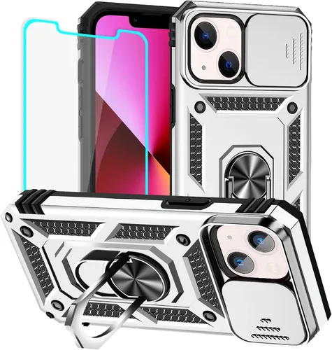 Vista 24 de HNHYGETE Funda para iPhone 12 Pro Max con protector de pantalla: [grado militar de 20 pies probada en caídas] Funda protectora para cámara Negro
