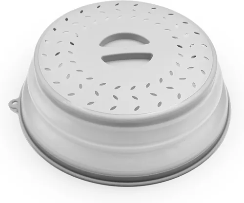 Vista 7 de Cubierta para salpicaduras de microondas de 10.5 pulgadas, cubierta plegable de silicona para salpicaduras de alimentos, cubre el plato y el plato