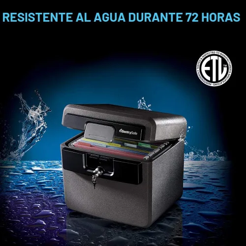 Vista 3 de SentrySafe Caja fuerte ignífuga e impermeable, carpeta de archivos y caja