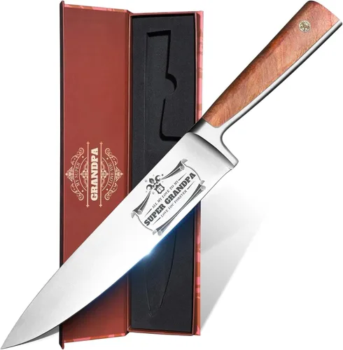 Vista 7 de Huusk Cuchillo Vikingo con Vaina Cuchillos para Deshuesar para Cortar Carne, Cuchillos Cavernícola Ultimo Forjados a Mano de Espiga Completa