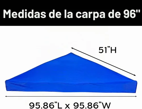 Vista 6 de Cubierta de repuesto para toldo desplegable de 8 x 8 (solo parte superior)