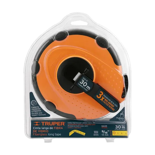 Vista 5 de TRUPER TP30ME Reglas de cinta larga de fibra de vidrio, carcasa de plástico de 98 pies (98.4 ft)