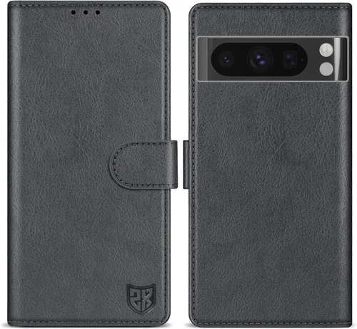 Vista 27 de ZZXX Funda tipo cartera para Google Pixel 8 con bloqueo RFID, ranura para tarjetas, función atril, cierre magnético, funda protectora de cuero
