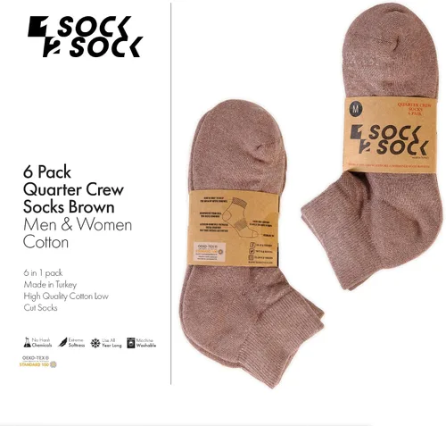 Vista 4 de 1SOCK2SOCK Paquete de 6 calcetines deportivos de algodón para hombres y mujeres, de algodón, corte bajo, calcetines para correr