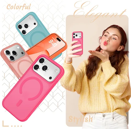 Vista 98 de Funda para Google Pixel 10 Pro XL, cubierta magnética mate, color negro Fit for MagSafe, Screen Protector included, Shockproof Military Grade