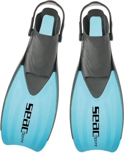 Vista 4 de SEAC - Set unisex para jóvenes Sprint Dry con máscara de buceo, esnórquel y aletas de tacón abierto, para niños y adultos