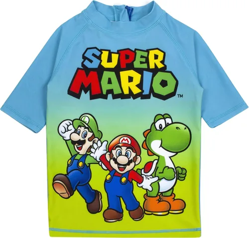 Vista 4 de Super Mario Traje de baño de dos piezas UV50 Sun Safe Top & Shorts Traje de baño