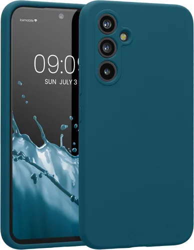 Vista 101 de kwmobile Funda compatible con Samsung Galaxy A13 4G - Funda delgada de silicona TPU - Acabado suave al tacto - Amarillo radiante