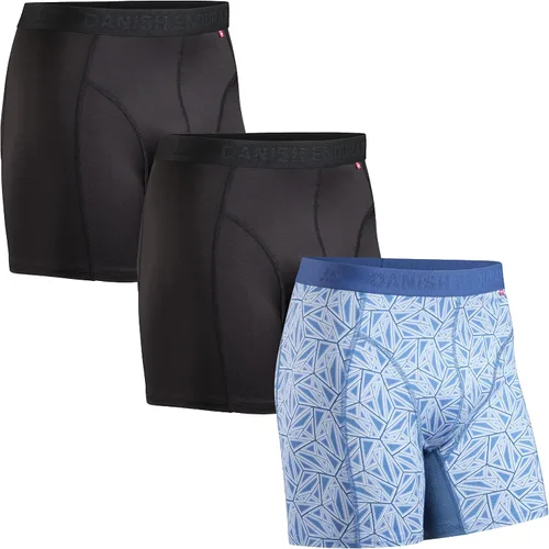 Vista 8 de DANISH ENDURANCE Calzoncillos tipo bóxer deportivos, transpirables Negro