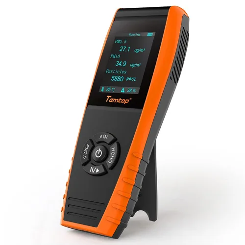 Vista 10 de Temtop Monitor PM2.5 P600, medidor esencial de partículas de aire PM2.5 PM10 probador de calidad del aire para detección de contaminación del aire