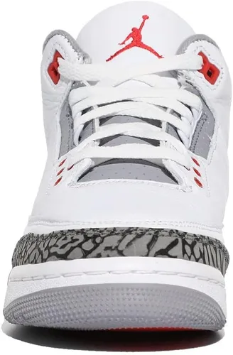 Vista 5 de Jordan Boys Grade School Jordan 3 Retro "Fire Red" BlancoRojo fuego-negro