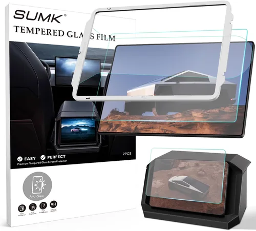Vista 8 de Protector de pantalla trasera de 8 pulgadas para Tesla Model Y Juniper/Model 3 Highland, [HD y sin bordes y 9H] Protector de pantalla de vidrio