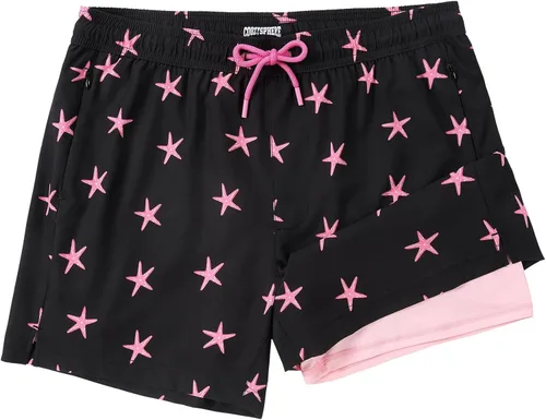 Vista 38 de Mens Swim Trunks with Compression Liner 5 Inch Inseam Swimming Trunks Shorts for Men