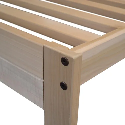 Vista 6 de Marco de cama Nomad, plataforma de madera sólida, Madera Noble, Madera clara