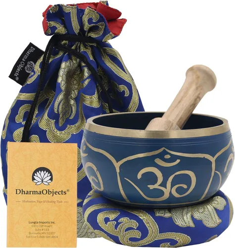Vista 7 de DharmaObjects Yoga Meditación Buda Cantando Tazón Cojín Mallet Llevar Bolsa Set Regalo